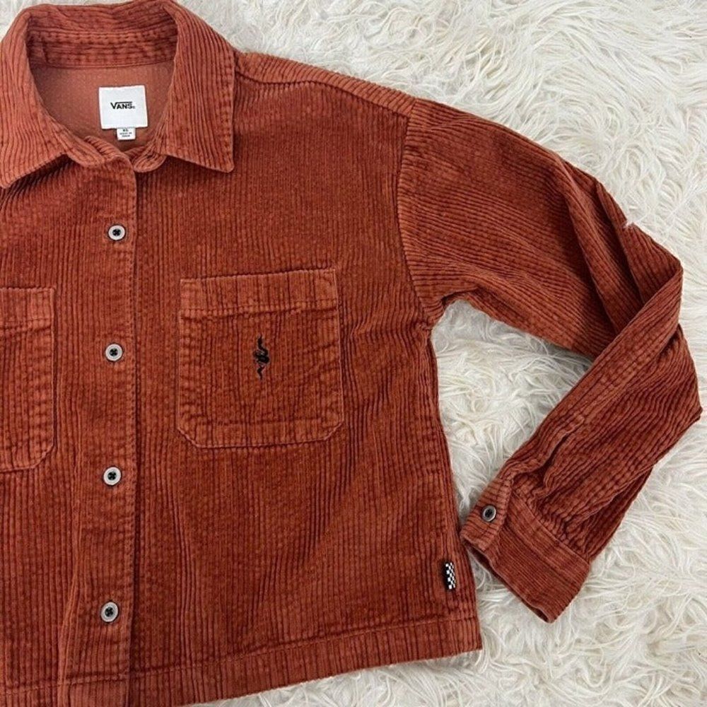 Vans Surf Supply Ainara Cord Woven Lifestyle Shirt Women's XS Picante Jacket - Picture 8 of 11